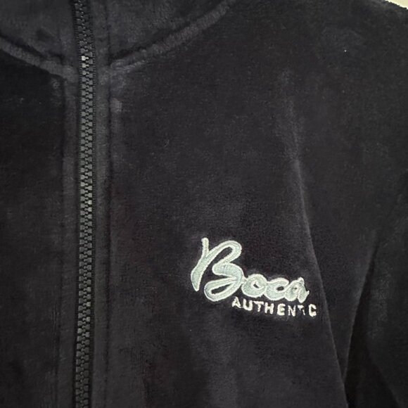 Vintage Y2K Boca Athletic Velvet Track Jacket - Picture 3 of 7